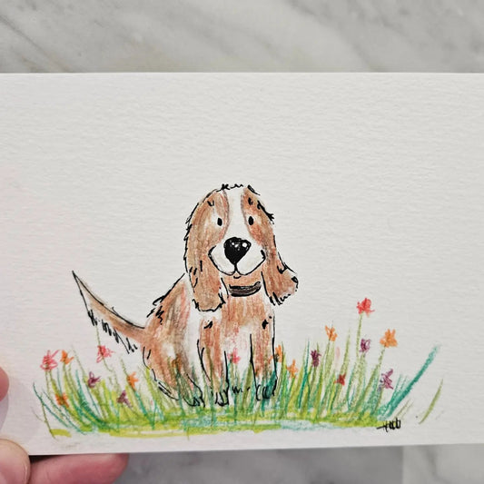 Bertie dog illustration
