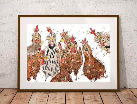 Chickens fine art print