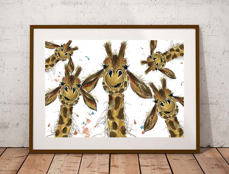 *NEW* Giraffe Daisy and friends fine art print