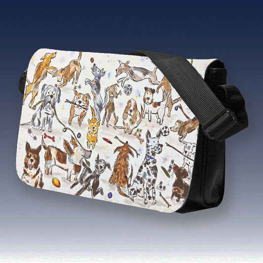 Dogs having fun shoulder bag