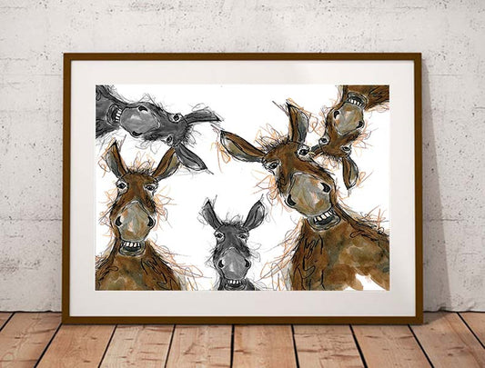 Lots of donkeys fine art print