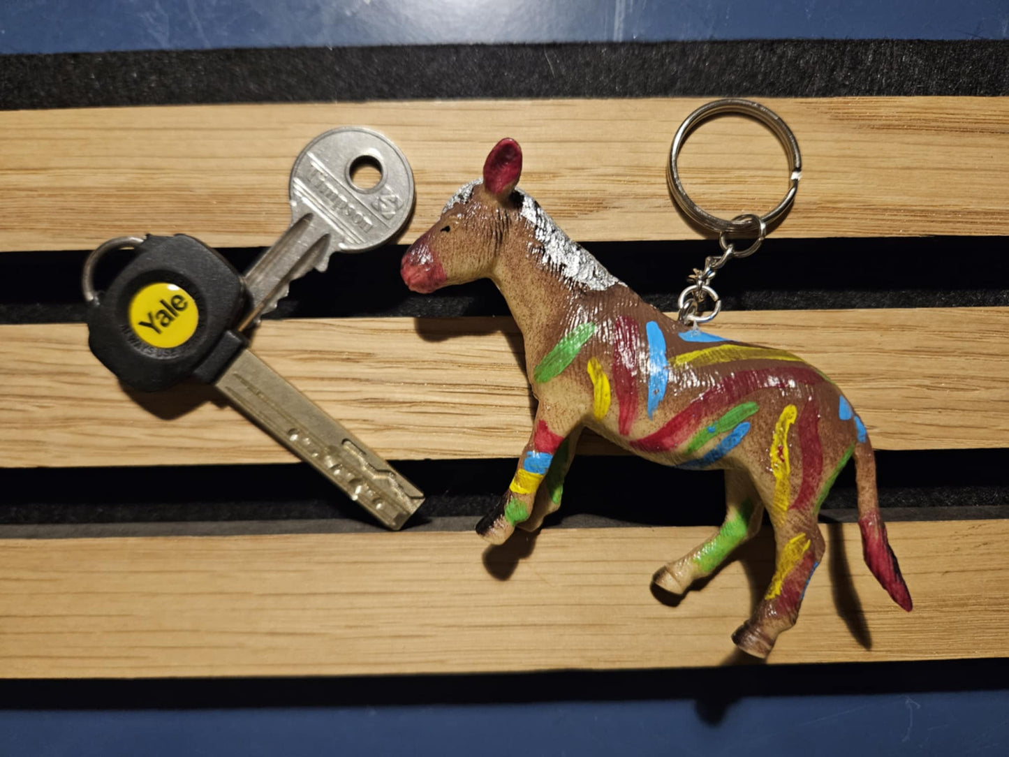 Upcycled fun toy keyrings