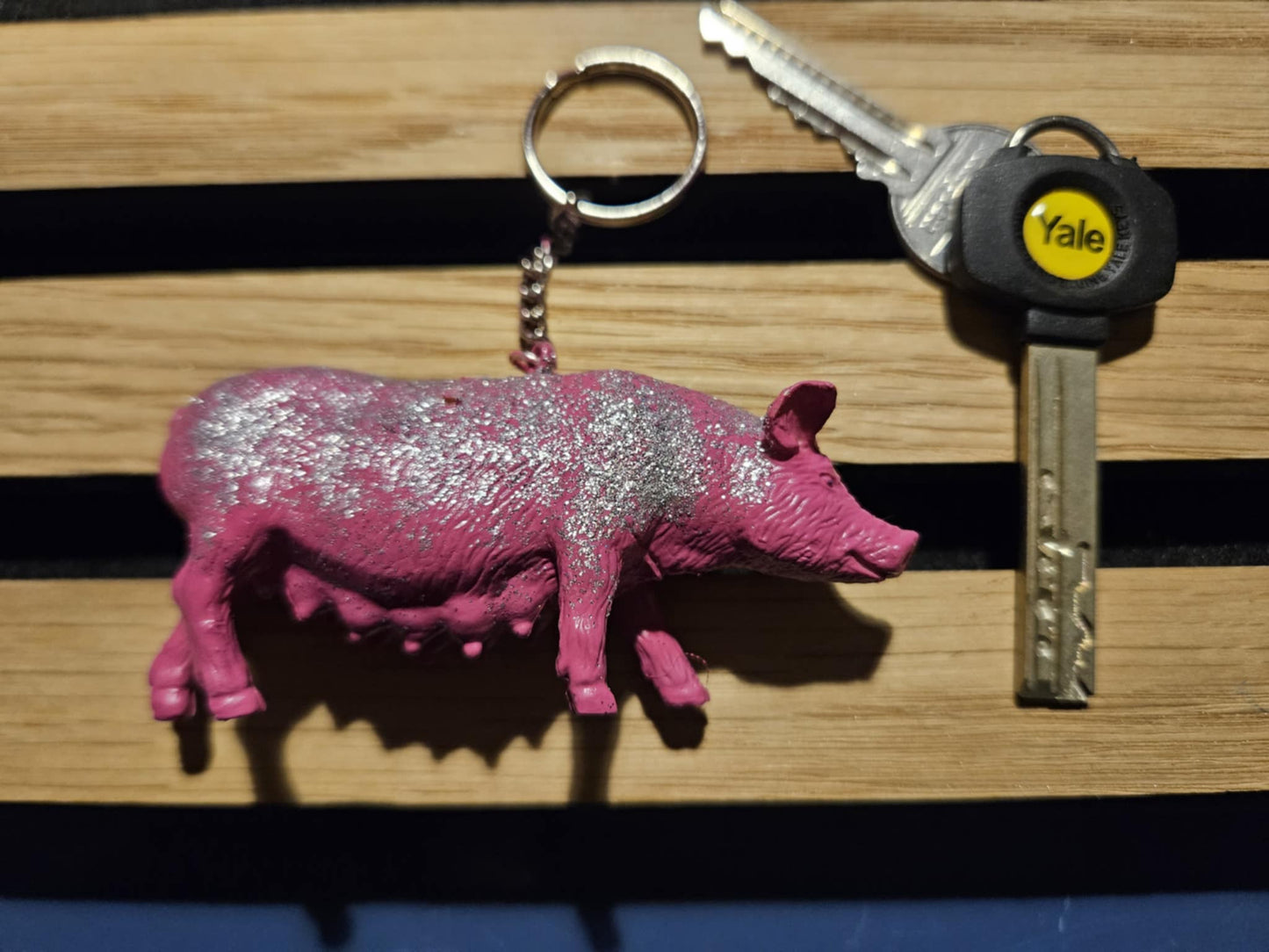 Upcycled fun toy keyrings