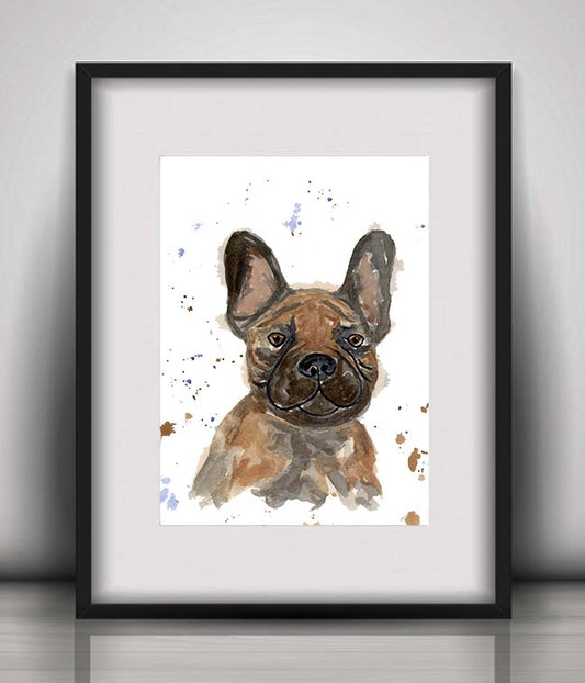 A3 French bulldog fine art print