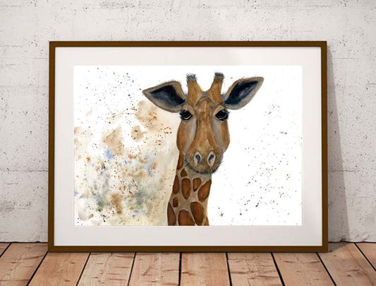 A3 giraffe fine art print