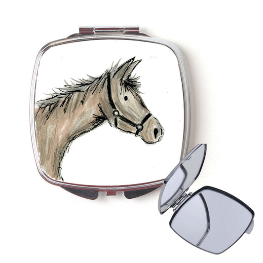 Horse compact mirror
