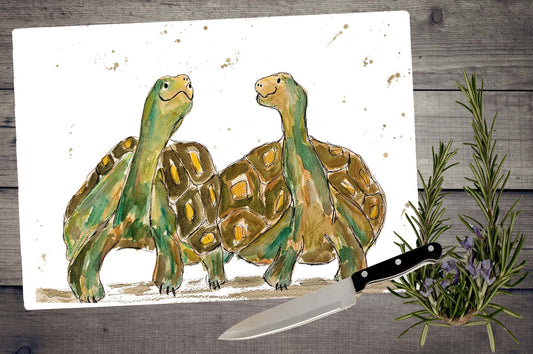 Tortoises- Max and Paddy chopping board / Worktop saver