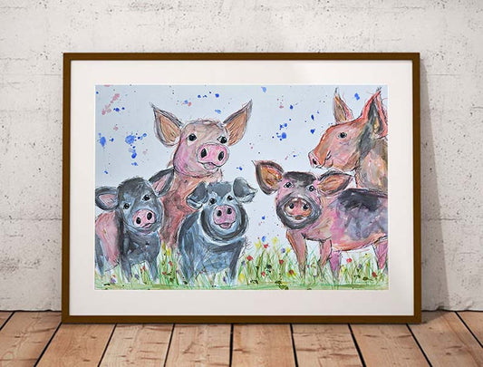 Pigs fine art print