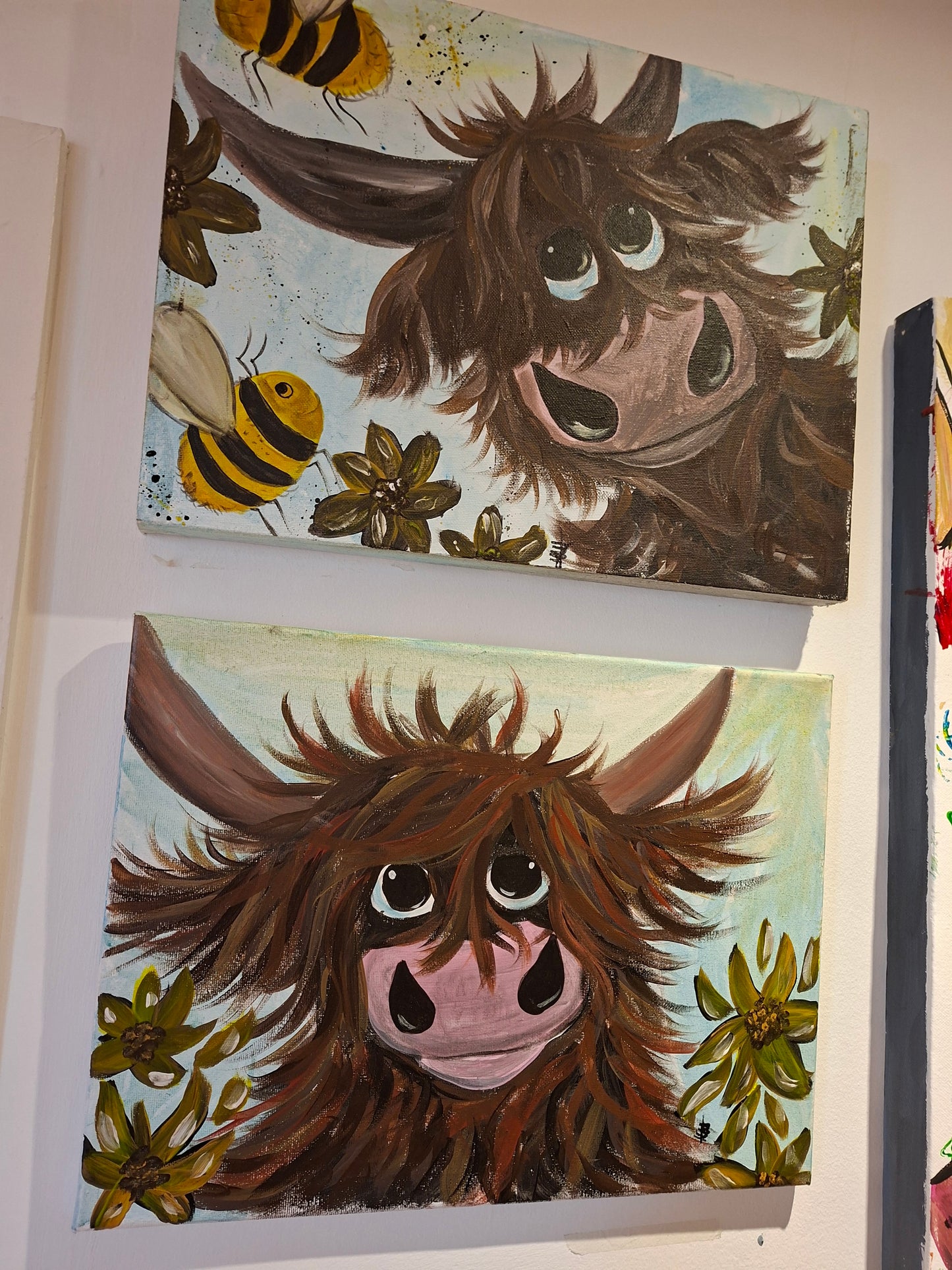 How to paint a HARE AND/OR HIGHLAND COO workshops- CONWY - Sun 3rd May (ALL DAY OPTION)