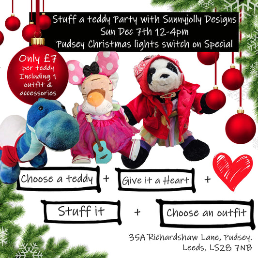 Sun Dec 7th 12-4pm Pudsey Christmas lights stuff a bear special