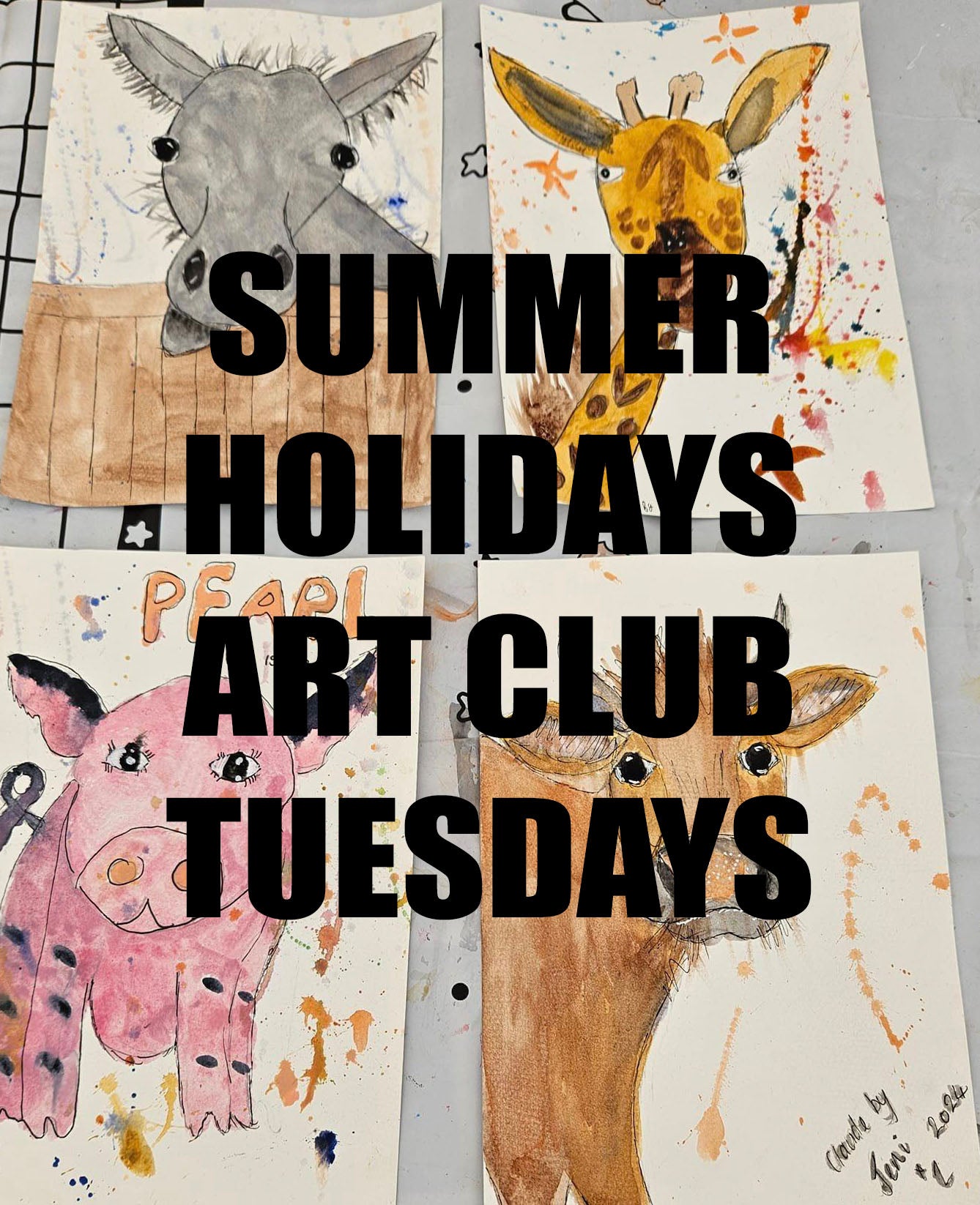 Tuesday WEEKLY Summer Holiday ART CLUB 4-5.30pm