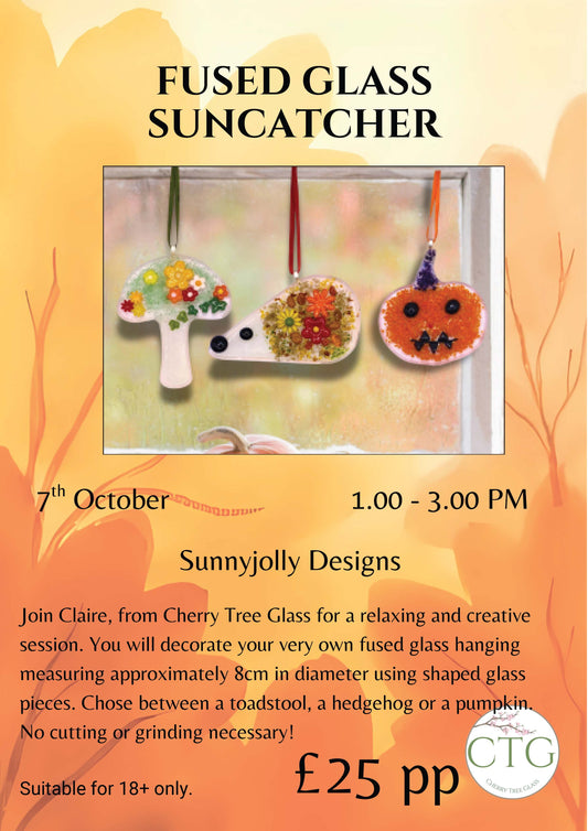 Meet & Make adult social group- fused glass suncatcher workshop- Wed 7th Oct 1-3pm