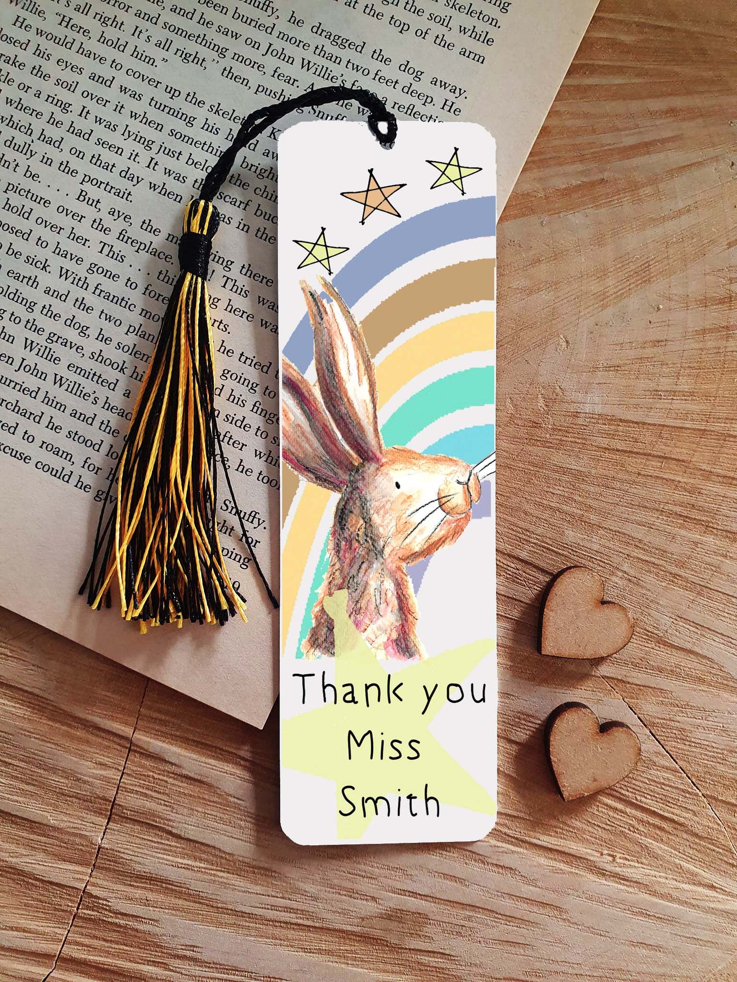 Teacher rabbit bookmark