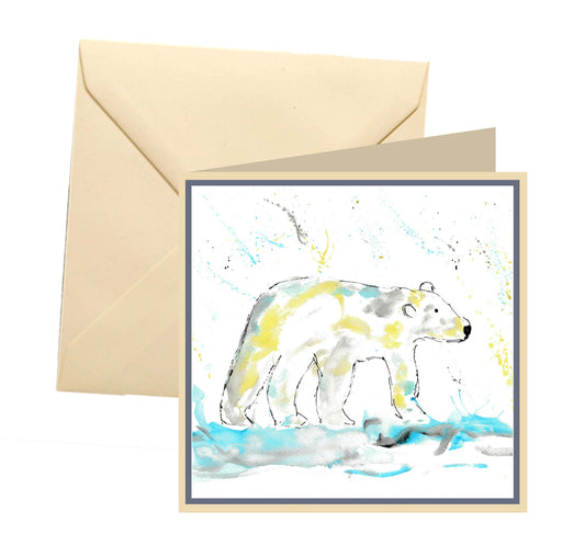 Polar bear blank card