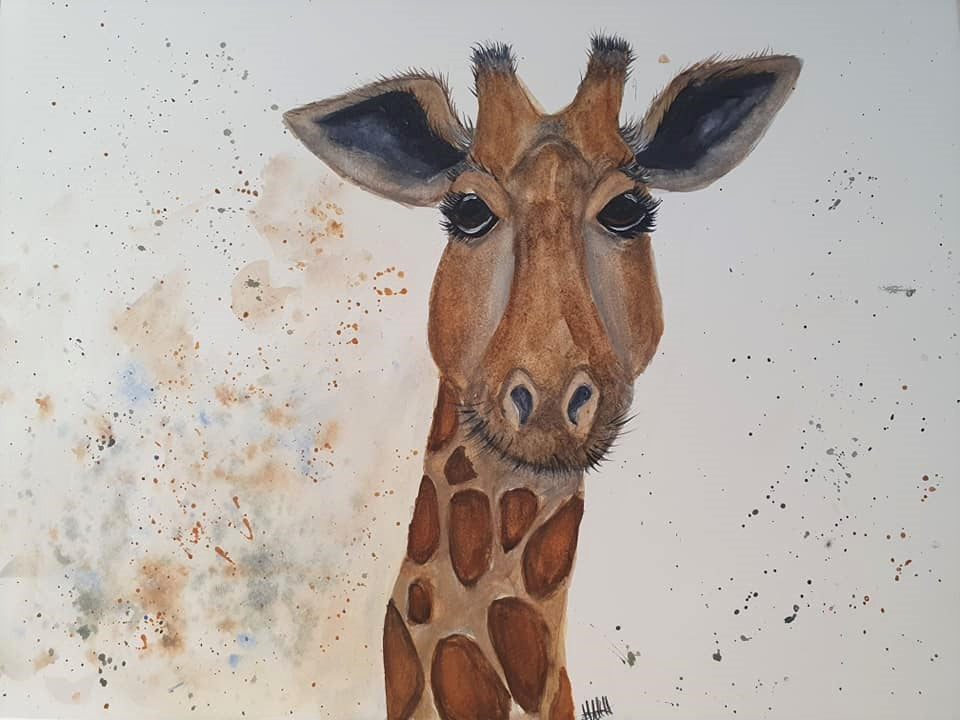 Giraffe original painting 'Penelope'