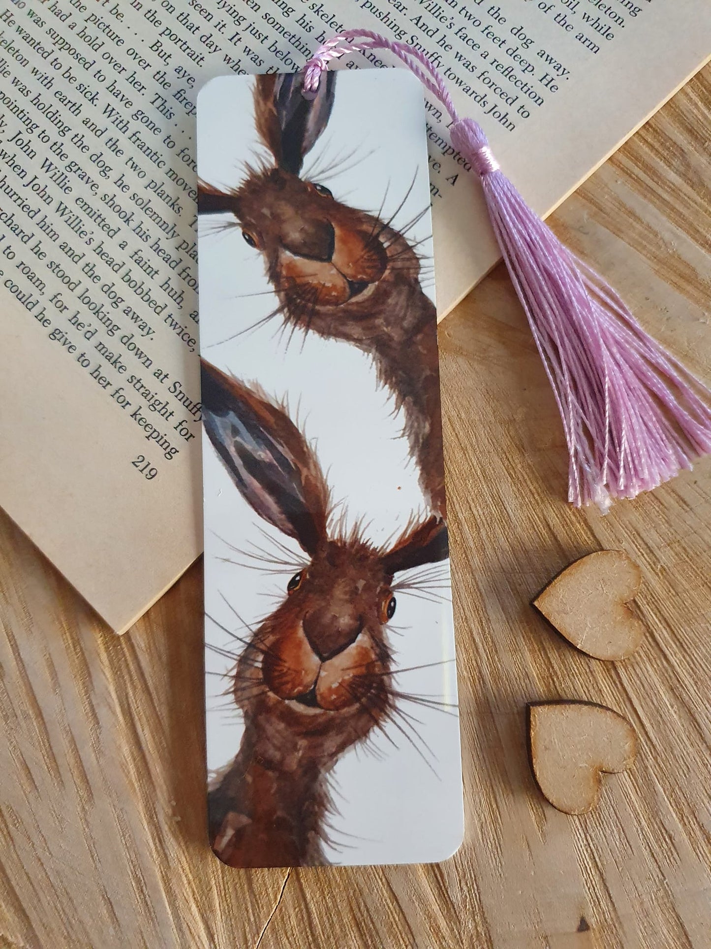 Hare 'Chester' bookmark