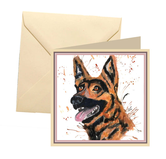 German shepherd dog blank card