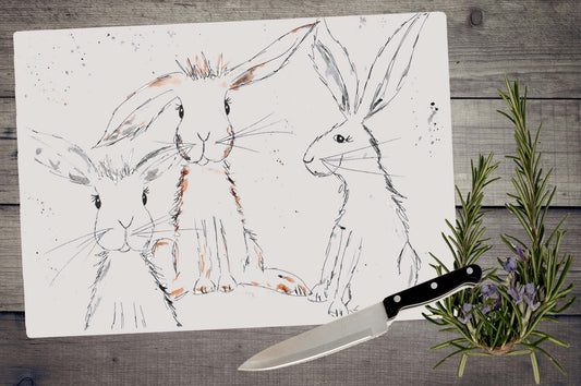 3 rabbit chopping board / Worktop saver