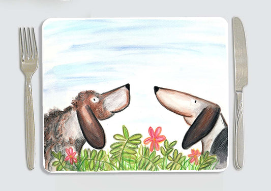 Dylan and Isabelle dogs placemat