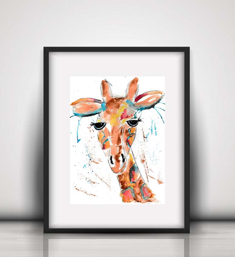 Florence giraffe fine art print