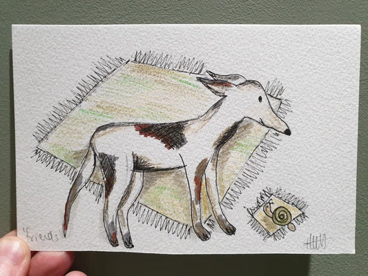 Friends greyhound illustration
