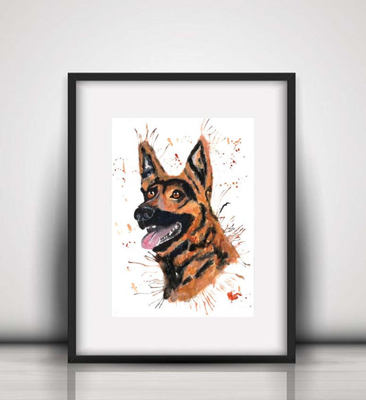 German shepherd dog fine art print