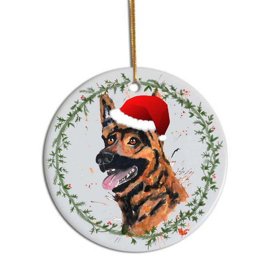 German shepherd dog Christmas tree decoration
