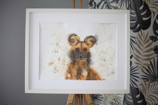 Original painting 'African painted dog'