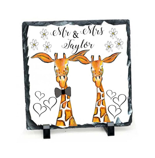 Mr and Mrs wedding slate plaque