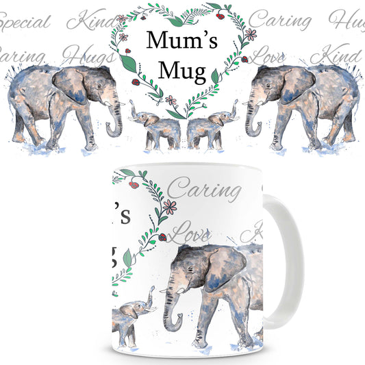 Mum elephant family Mug