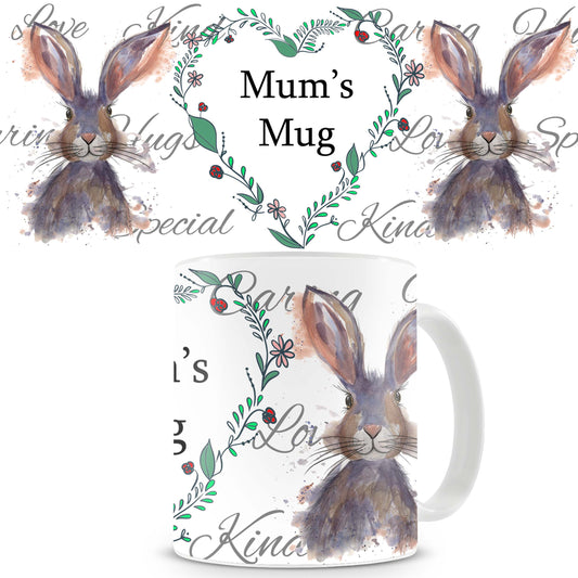 Mum rabbit 'Nutmeg' Mug