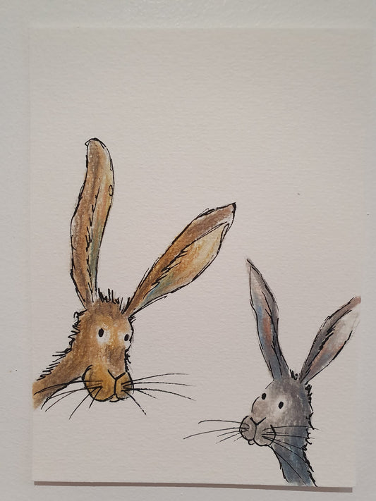 Raymond and Rufus hares illustration