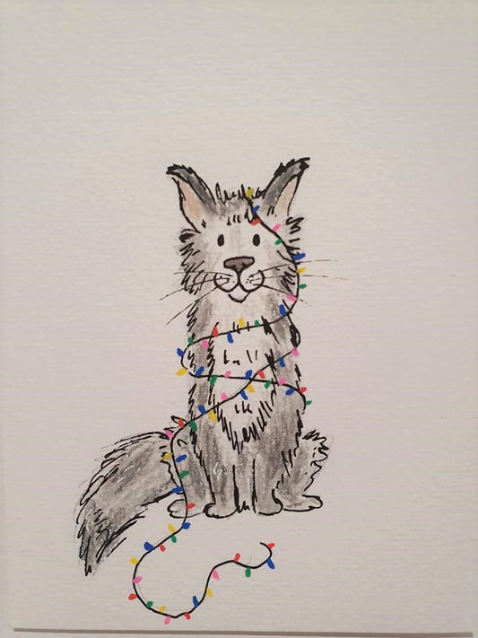 Stitch cat illustration