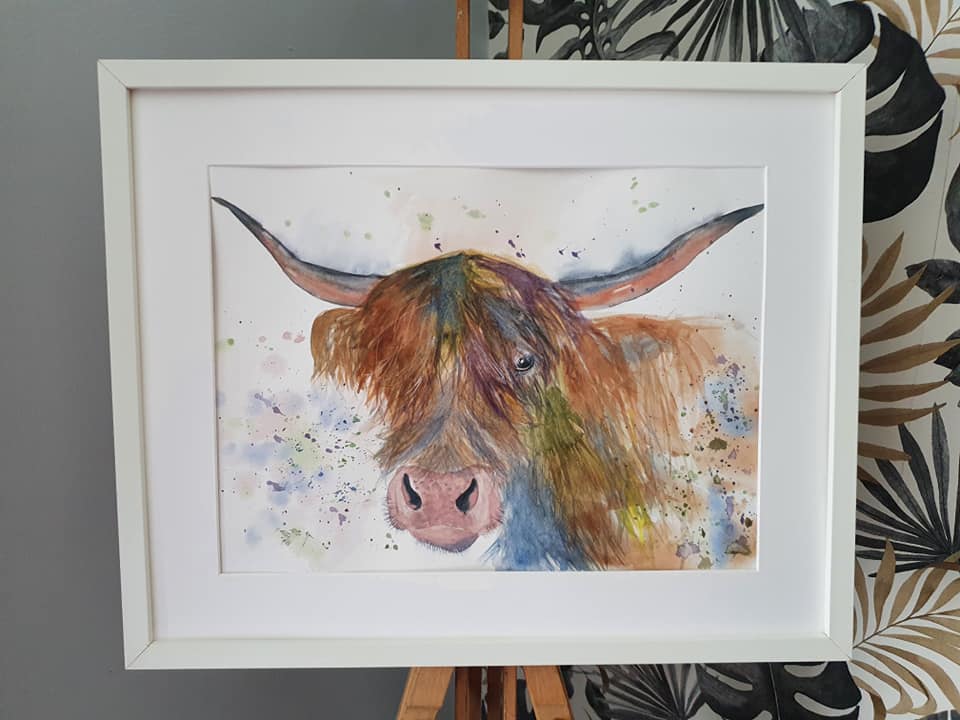 Wallace - Highland cow original painting