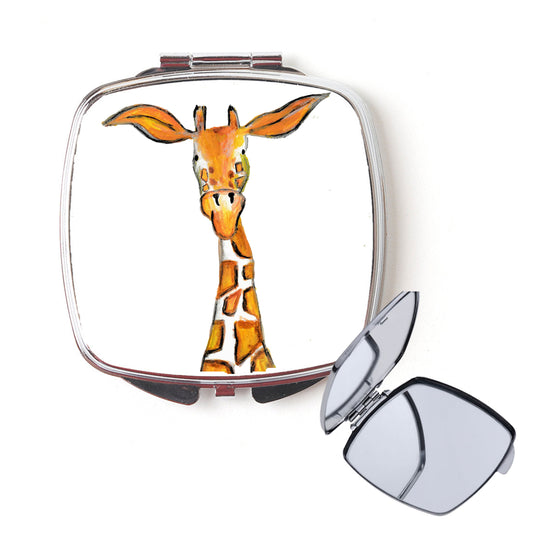 April giraffe compact mirror