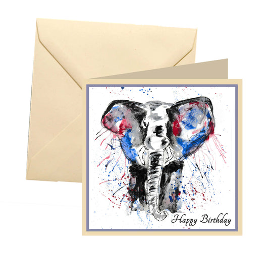 Elephant birthday card