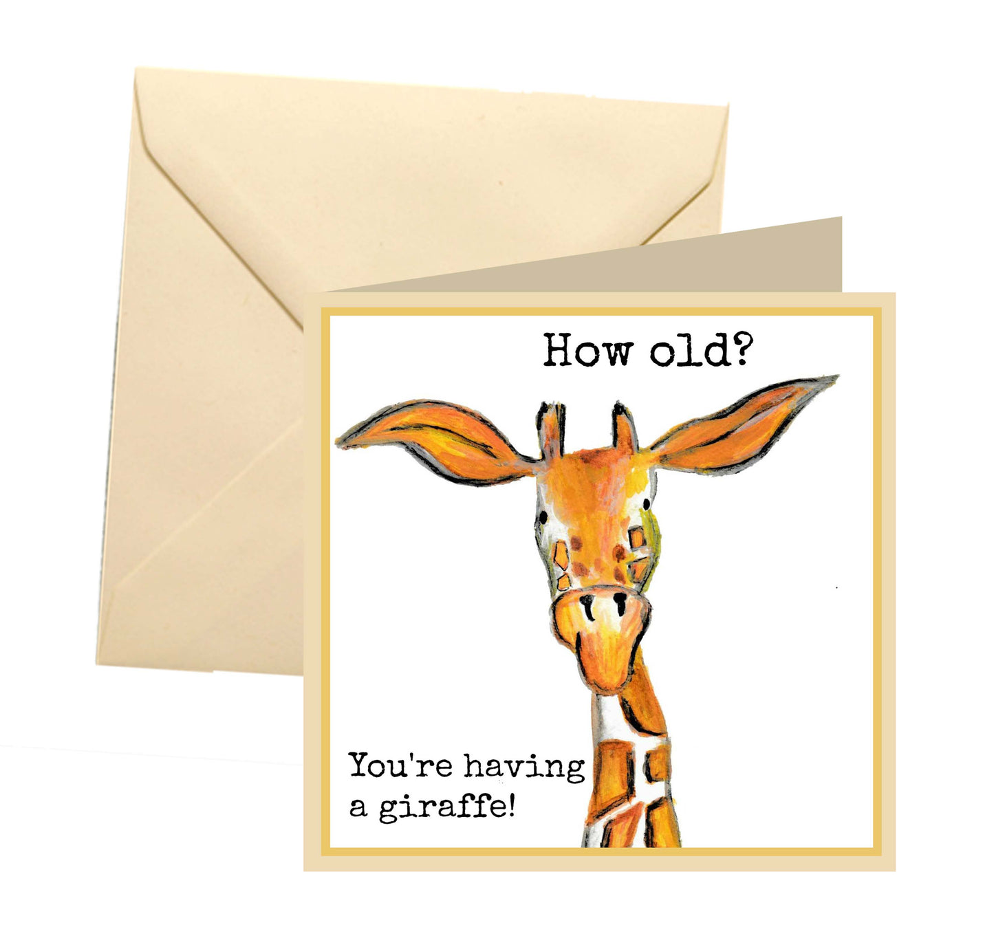 How old joke giraffe birthday card
