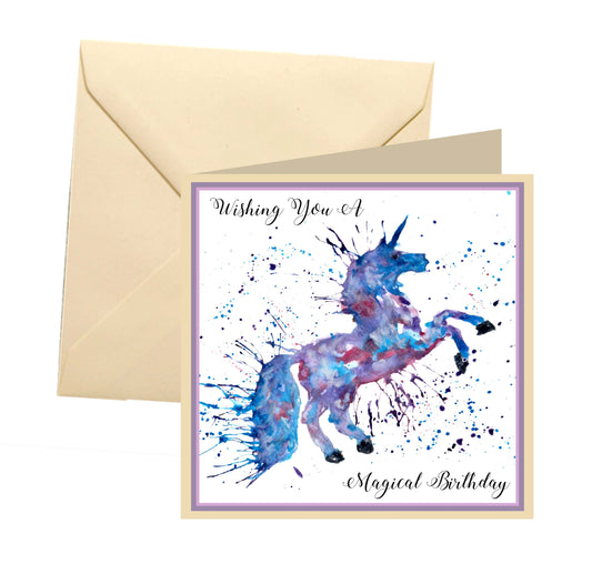 Unicorn birthday card