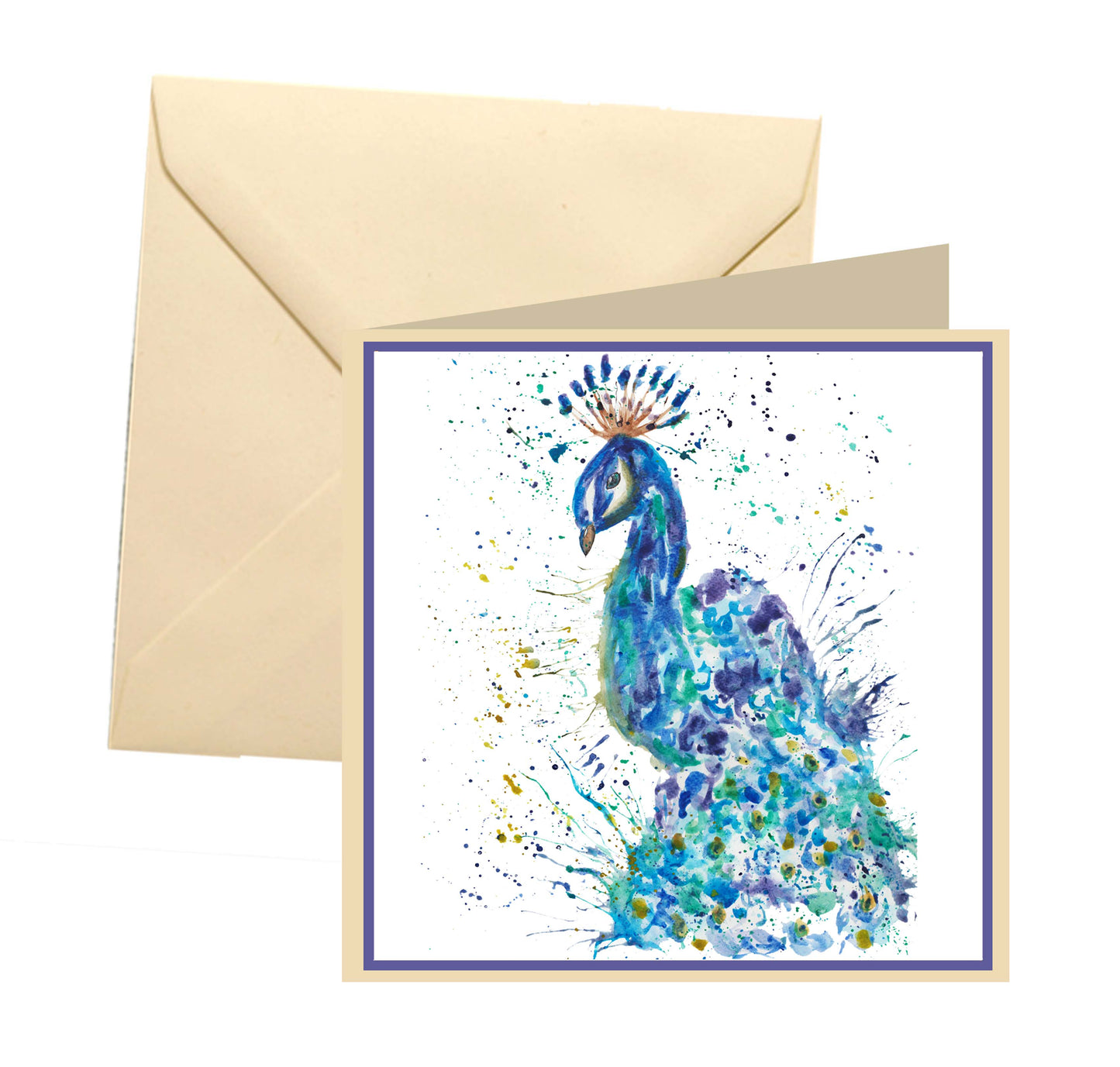 Peacock blank card