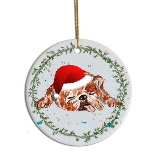 Bulldog Christmas tree decoration