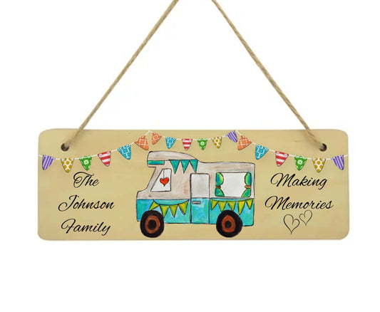Double sided Campervan/motorhome sign - personalised