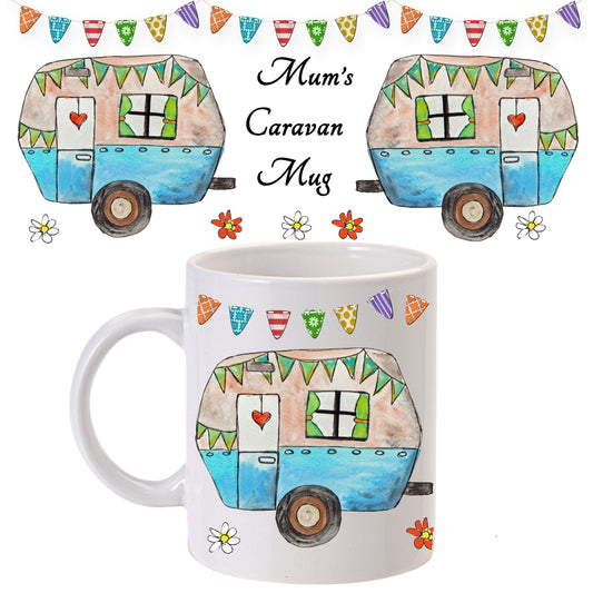 Personalised caravan mug (Any wording)