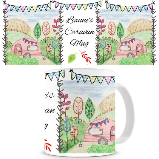 Caravan mug - personalised
