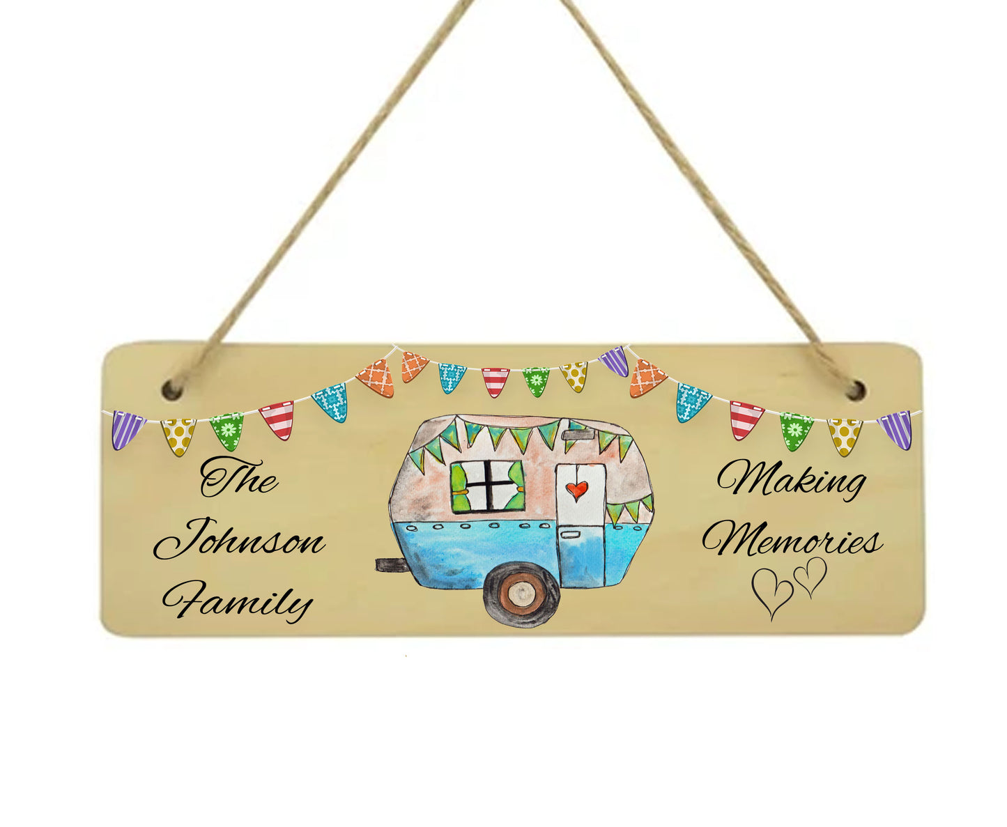 Double sided Caravan sign - personalised