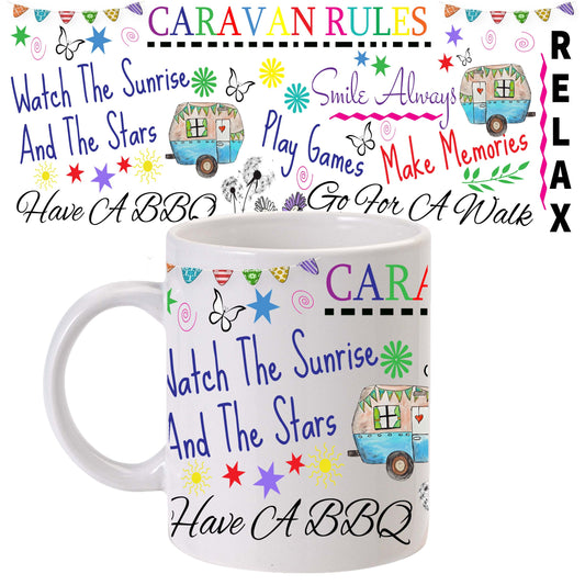 Caravan 'rules' mug
