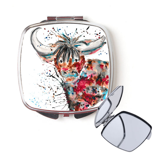 Clarice - Highland cow compact mirror