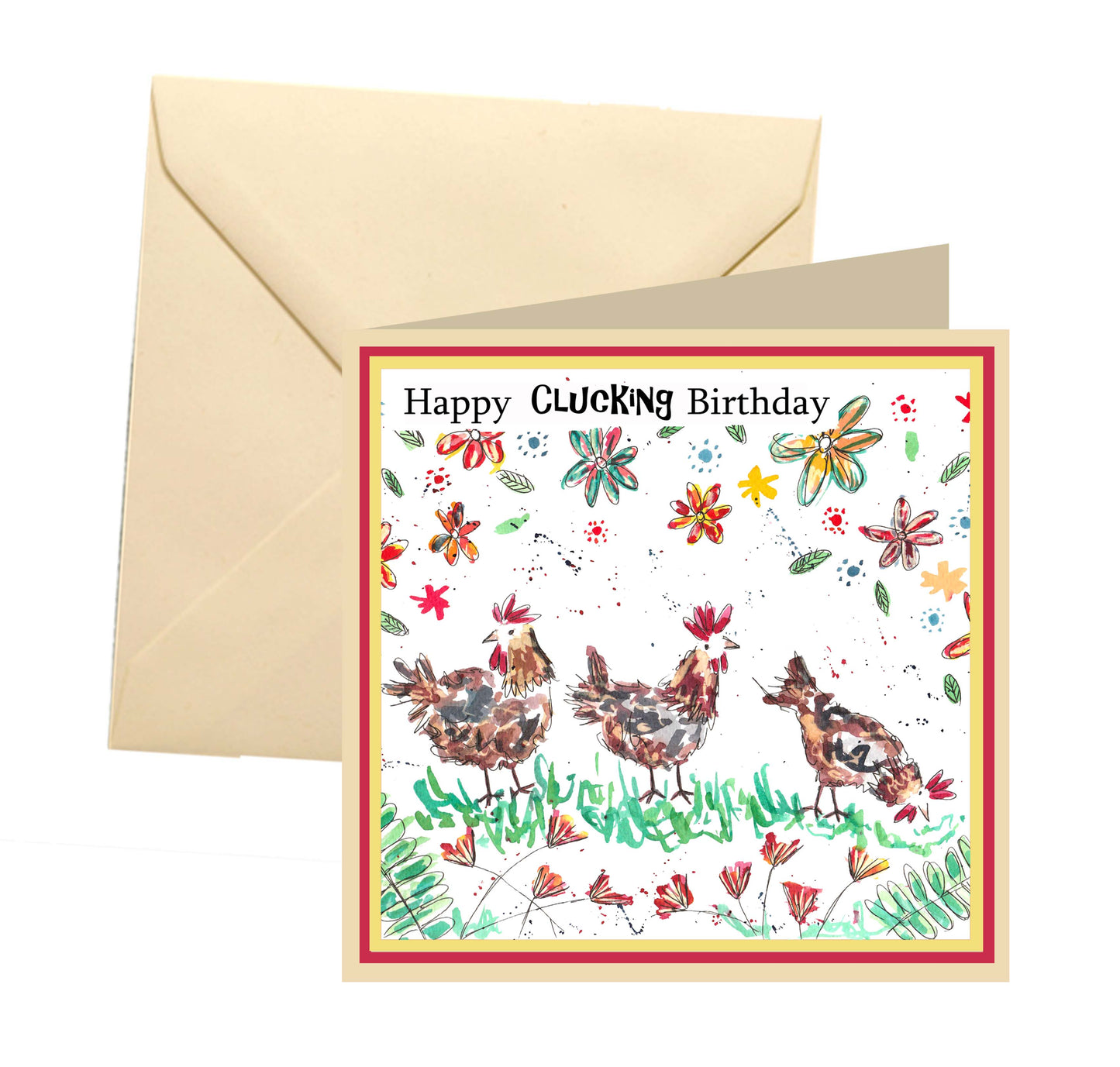 Happy clucking birthday- chicken/hen birthday card