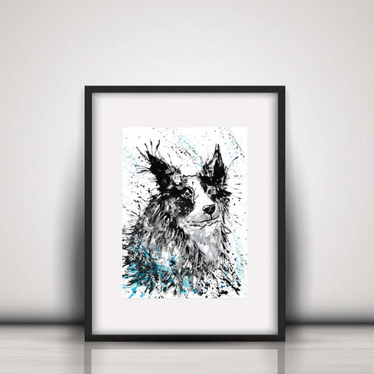 Border collie fine art print