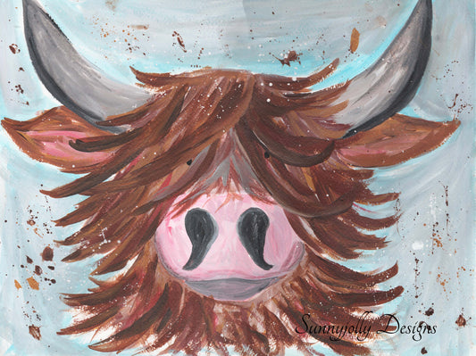 Maggie Moo- highland cow original
