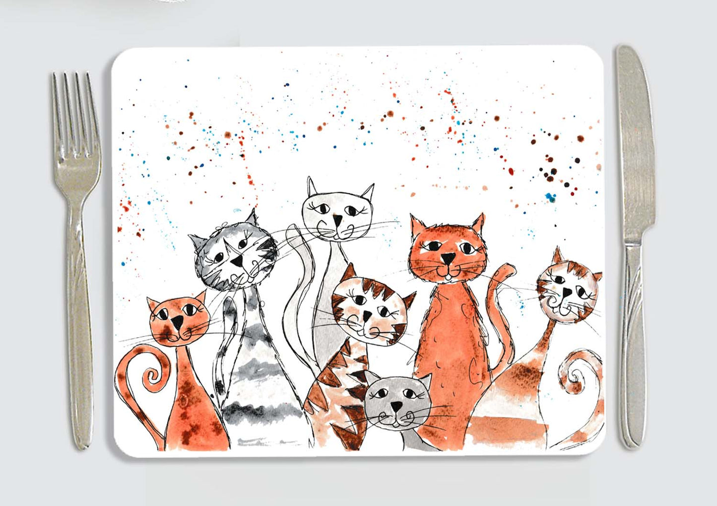 Crazy cats placemat
